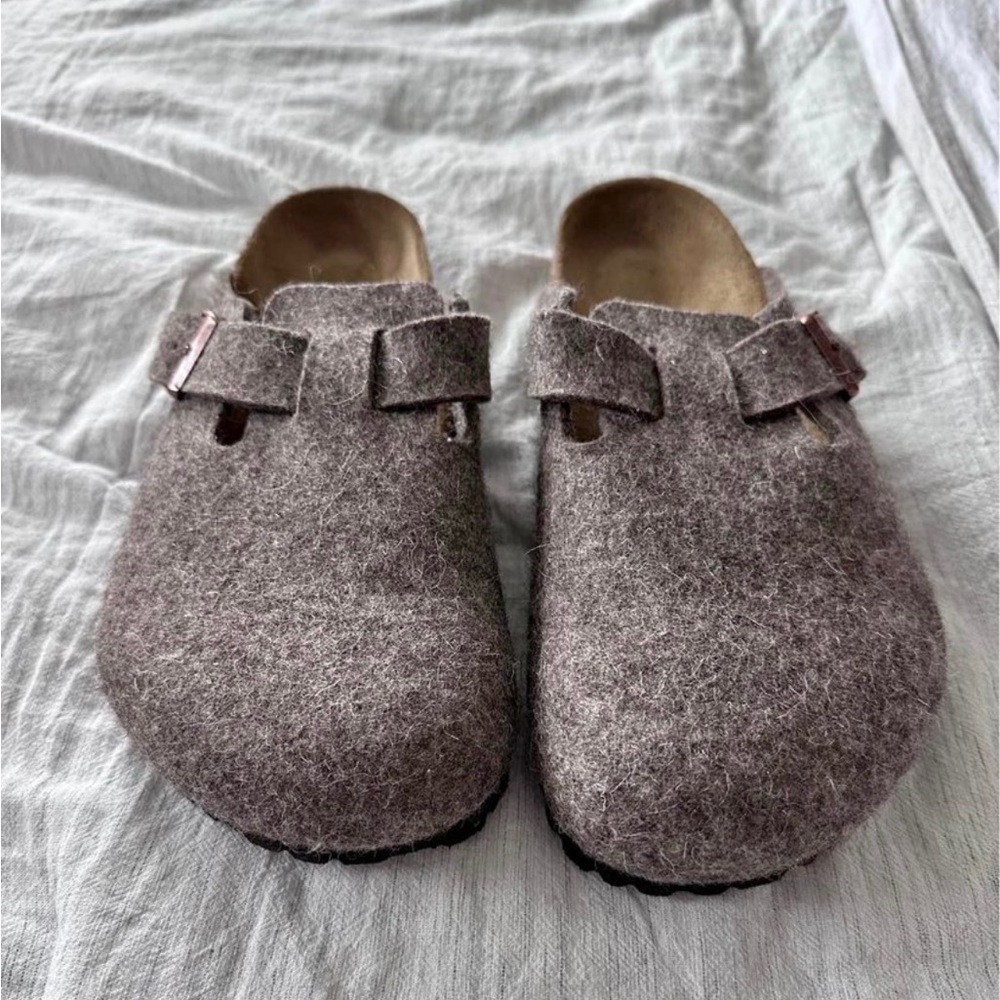 COPY - New clog Birkenstocks in wool Cacao (size 42)
